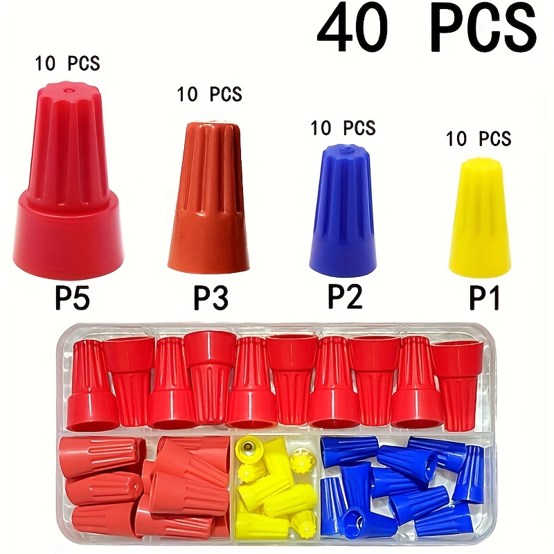 Home Improvement Items - ชุดขั้วต่อแบบรวดเร็วชนิดบรรจุกล่อง 40-220 ชิ้น, ขั้วต่อแบบสปริงทวิสต์สปีด, ขั้วต่ออุปกรณ์ไฟฟ้า, สปริงสแตนเลส