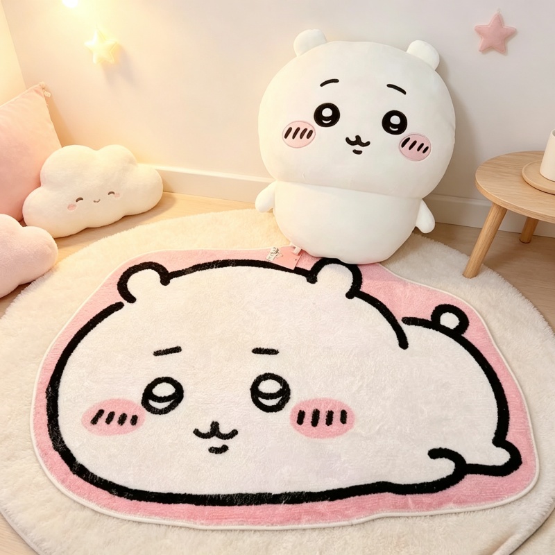 Home Improvement Furniture - พรมการ์ตูน Chiikawa ลายอนิเมะ Hachiware Usagi พรมปูพื้นขนนุ่มสำหรับห้องน้ำ