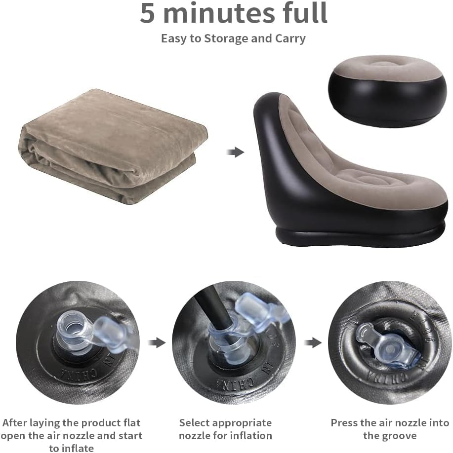 ชุดโซฟาเป่าลมแบบพับได้ 2 ชิ้น  - Home Improvement Furniture บทวิจารณ์และราคา