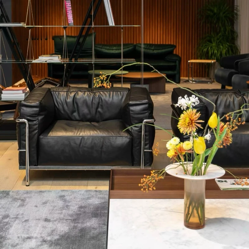 โซฟาหนังสีดำสุดหรู ดีไซน์อิตาเ - Home Improvement And Services บทวิจารณ์และราคา