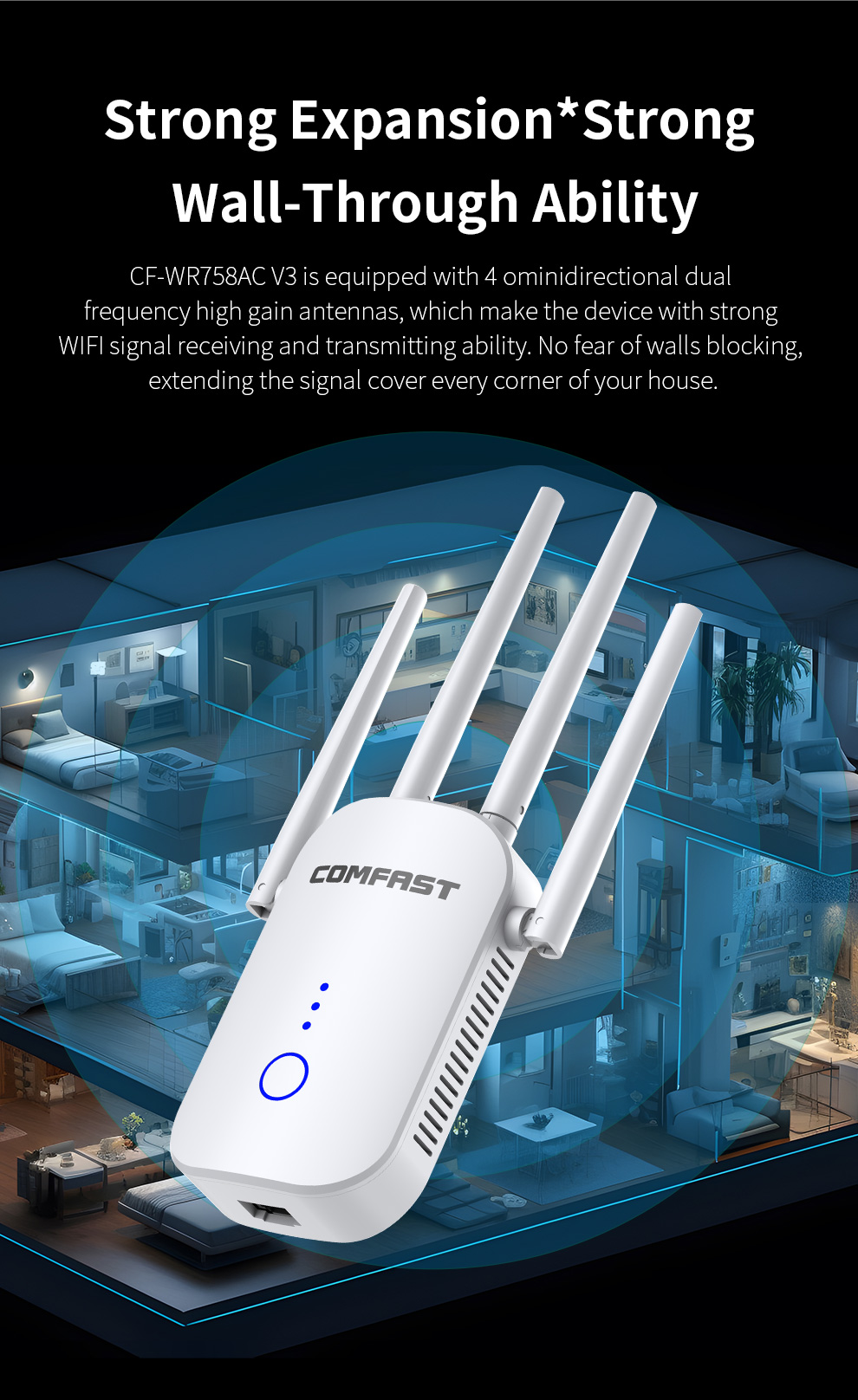 COMFAST AC1200 ตัวขยายสัญญาณ W - Home Improvement Network บทวิจารณ์และราคา